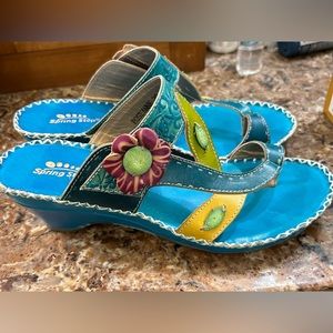 Turquoise Spring Step Sandals